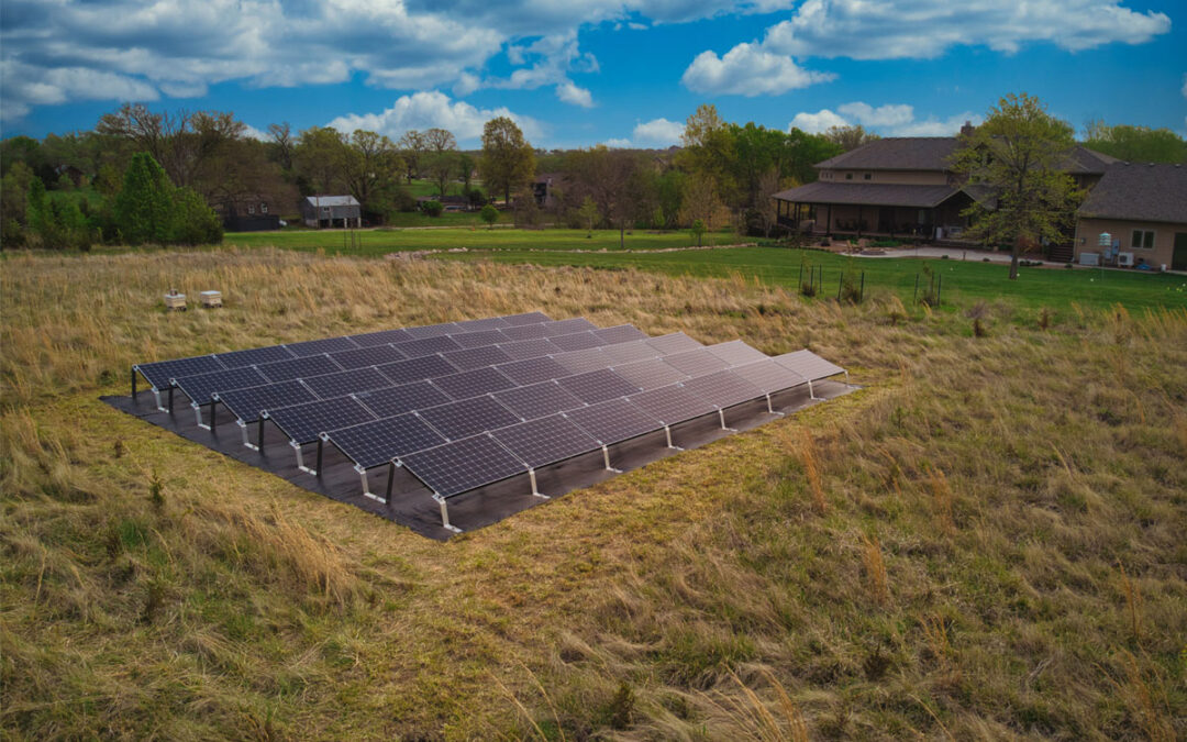 14.388 kW SunPower Residential Ground Mount Solar Installation in Shawnee, Kansas